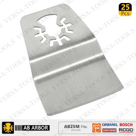 Versa Tool 52mm Flush Cut (8mm Offset Mount) Stainless Steel Scraper, PK 25 AB25M